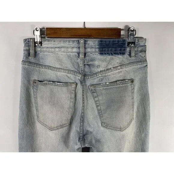 Ksubi Men's Size 30x29‎ Light Blue Distressed Jeans